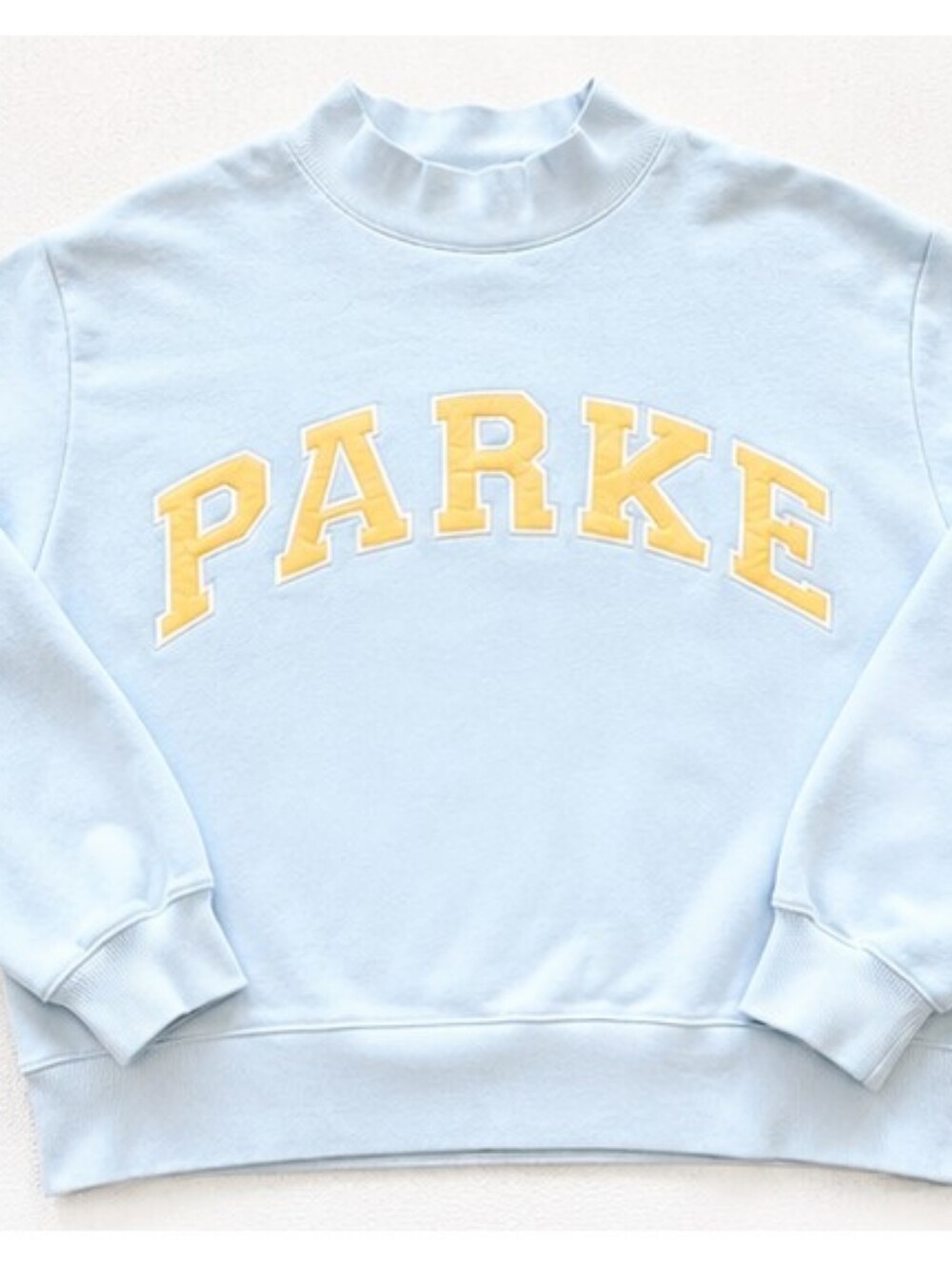PARKE Blueberry Lemonade Mockneck Sweatshirt S/M Sold Out Nwt- Yellow Blue